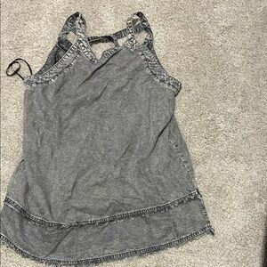Gray Sleeveless Women's Top